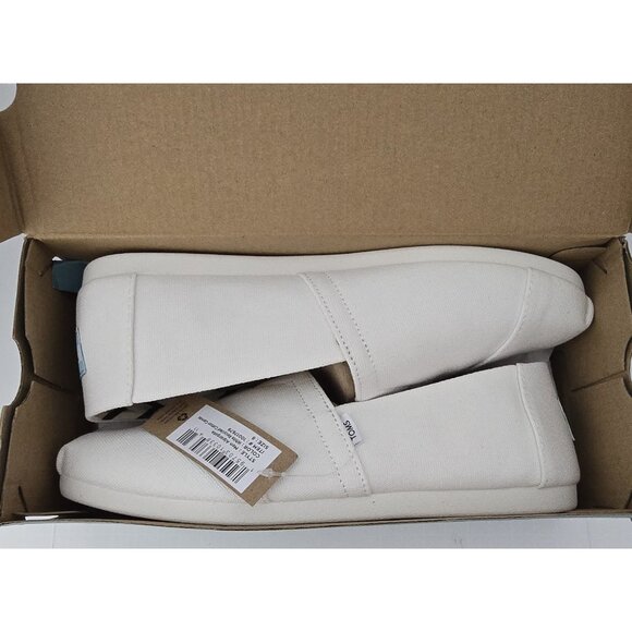 Toms Alpargata Recycled Cotton Espadrille Shoes White Mens Size 8 US NEW in Box - Picture 4 of 12